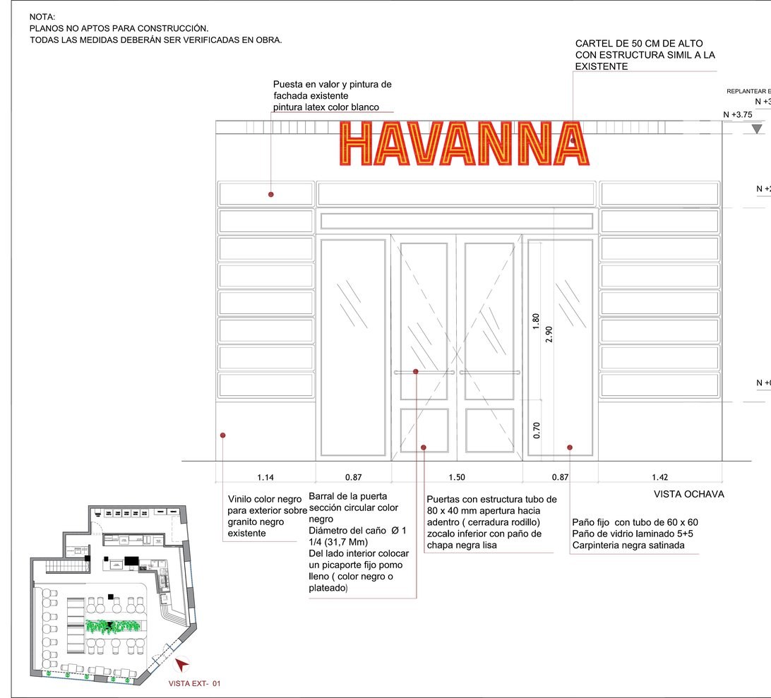 Plano de fachada exterior